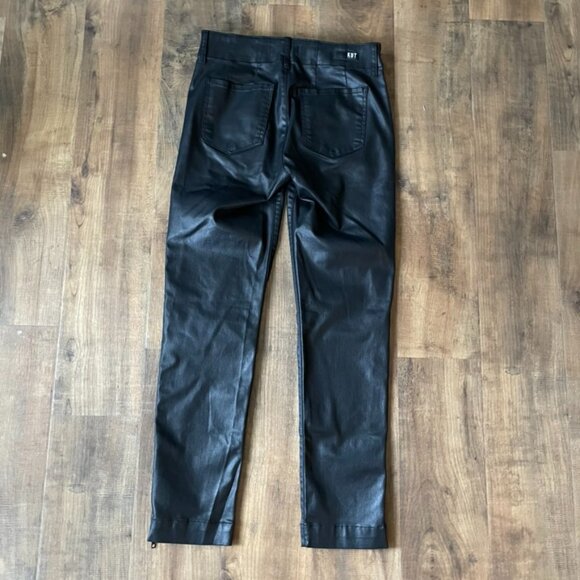 KUT from the Kloth Black Coated Skinny Jeans Women’s 6 Faux Leather Zip Ankle P - Picture 5 of 6